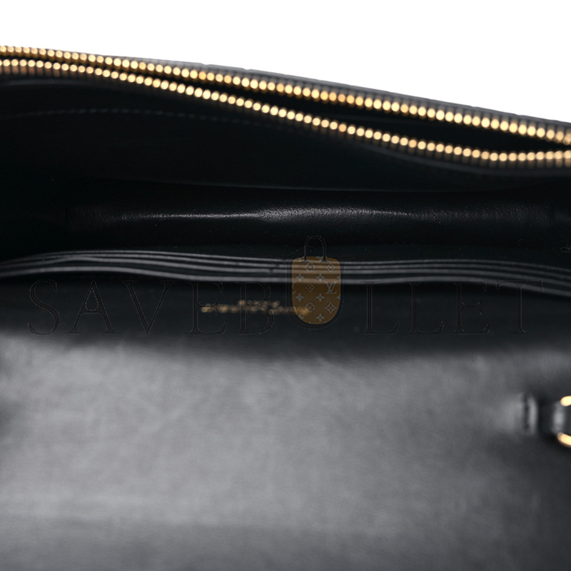 YSL KATE MONOGRAM TASSEL CHAIN WALLET IN CALFSKIN CROCODILE EMBOSSED 452159DND1J1000 (19*12.5*4cm)